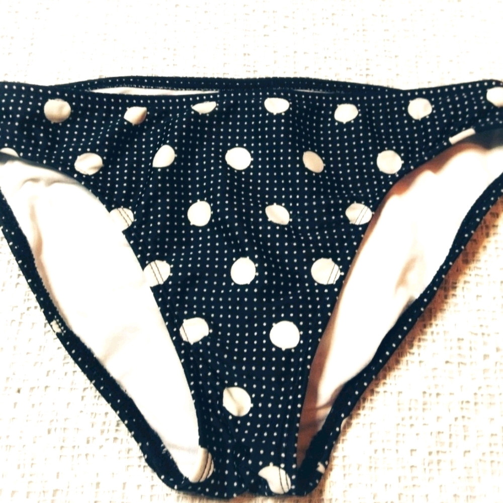 CATALINA Black Print PolkaDot Bikini Bottom